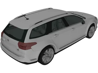 Citroen C5 Tourer (2011) 3D Model preview