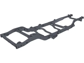 Jeep JK Frame 3D Model preview