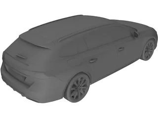 Peugeot 508 SW (2020) 3D Model preview