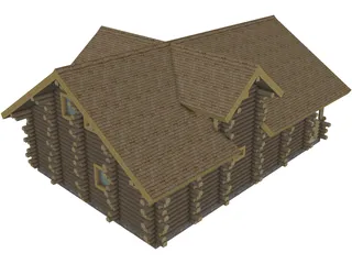 Log House 3D Model preview