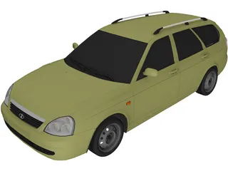 Lada Priora 2172 (2009) 3D Model preview