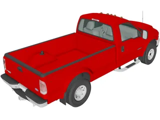 Ford F-350 Super Duty XLT (1999) 3D Model preview