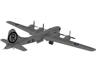 Boeing B-29 Superfortress 3D Model preview