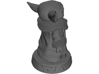 Baby Yoda 3D Model preview