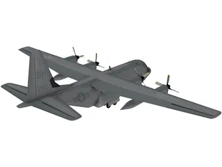 Lockheed AC-130 3D Model preview