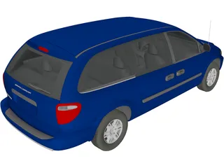 Dodge Grand Caravan (2004) 3D Model preview