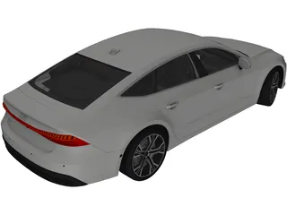 Audi A7 (2019) 3D Model preview