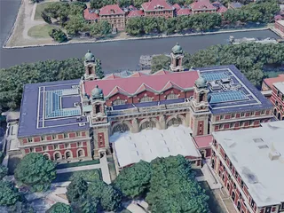 New York City, Ellis Island, USA (2019) 3D Model preview