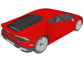 Lamborghini Huracan LP580-2 (2017) 3D Model preview