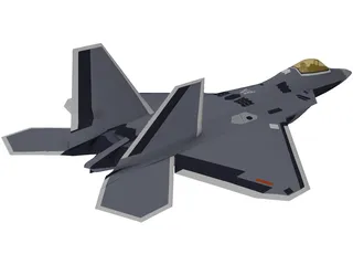 F-22A Raptor 3D Model preview