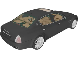 Maserati Quattroporte (2004) 3D Model preview