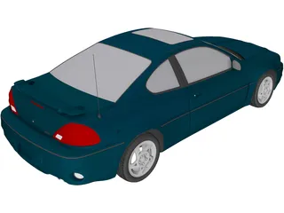 Pontiac Grand Am GT (1999) 3D Model preview