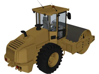 Soil Road Roller 3D Model preview