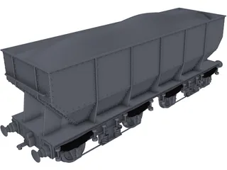 Gresley Coal Wagon 3D Model preview