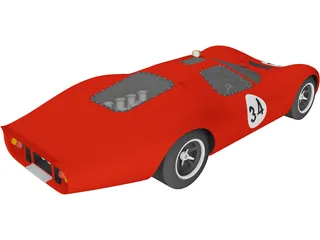 Ford P68 GT (1986) 3D Model preview