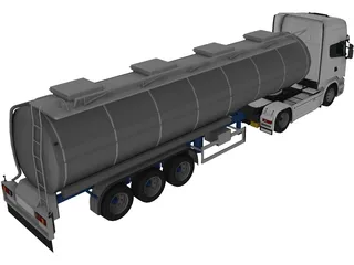 Scania R730 Tanker 3D Model preview