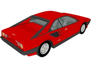 Ferrari Mondial (1980) 3D Model preview