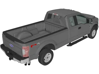 Ford F-250 XLT (2015) 3D Model preview