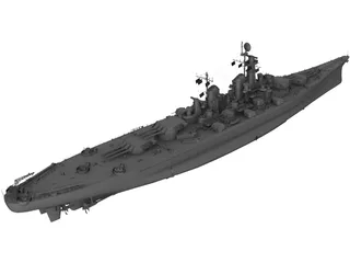 Montana Class Battleship 3D Model preview