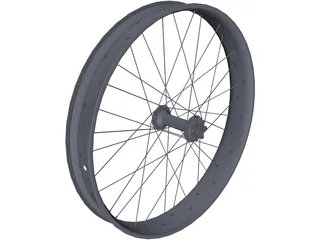 Fatbike Rim Rear 3D Model preview