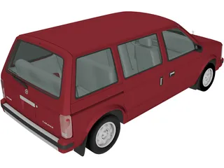 Dodge Caravan (1984) 3D Model preview