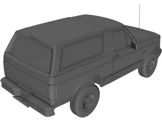 Ford Bronco (1992) 3D Model preview