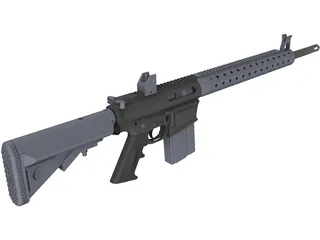 AR-10 3D Model preview