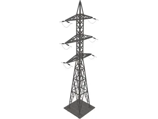 Electricity Pylon 3D Model preview