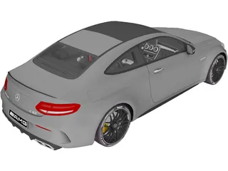 Mercedes-AMG C63S Coupe (2016) 3D Model preview