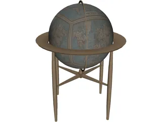 Antique Globe 3D Model preview
