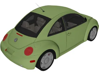 Volkswagen Beetle (2000) 3D Model preview