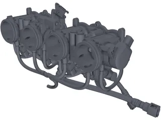 Honda CBR 600 RR Engine Intake 3D Model preview