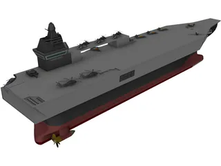 INS Vishal Super Carrier 3D Model preview