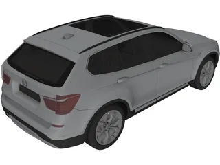 BMW X3 (2015) 3D Model preview