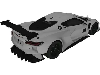 Chevrolet Corvette C8R (2020) 3D Model preview