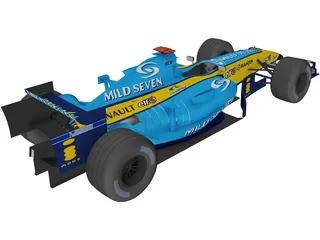 Renault F1 R25 3D Model preview