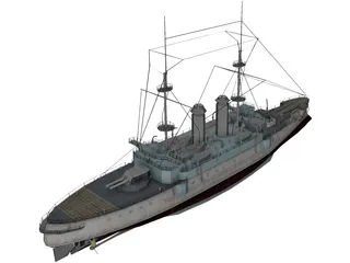 Mikasa Battleship 3D Model preview