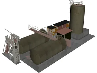 Petrol Factory 3D Model preview