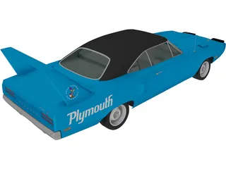 Plymouth Road Runner Superbird (1970) 3D Model preview