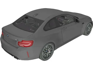BMW M2 Competition (2018) 3D Model preview