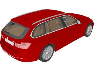 BMW 335i Touring [F31] (2012) 3D Model preview