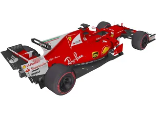 Ferrari SF70H F1 3D Model preview
