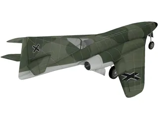 Messerschmidt Me 262 HG III 3D Model preview