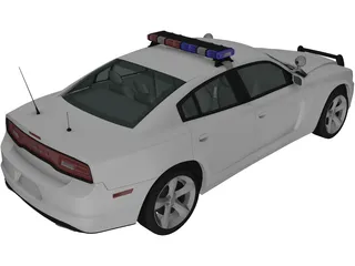 Dodge Charger Police (2011) 3D Model preview
