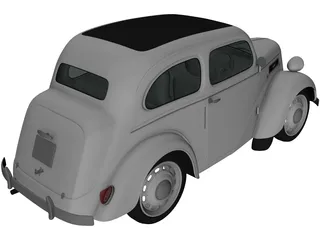 Ford Anglia E494A 2-door Saloon (1949) 3D Model preview