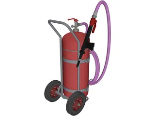 Foam Extinguisher 50L 3D Model preview
