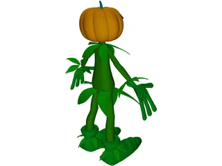 Pumpkin Man 3D Model preview