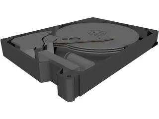 Harddrive (HDD) 3D Model preview