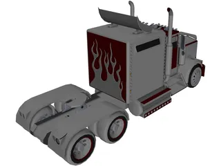 Peterbilt Semi Truck 3D Model preview