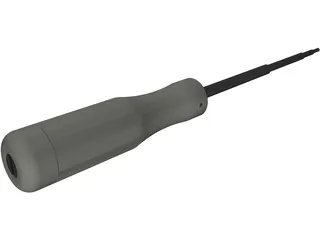 Hexagonal Screwdriver 3D Model preview